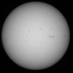 Sonne im Weißlicht am 12. August 2025 um 16:59 MESZ: